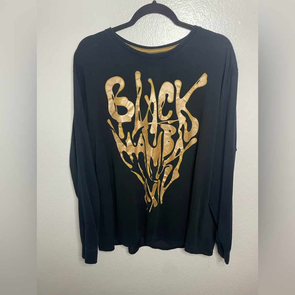 2014 Nike Black Mamba Kobe Bryant Black Gold Long Sleeve T Shirt 827398-010 RARE